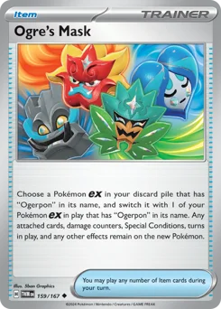 Ogre's Mask Pokemon card from Twilight Masquerade, card number 159
