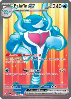 Palafin ex Pokemon card from Twilight Masquerade, card number 193