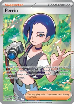 Perrin Pokemon card from Twilight Masquerade, card number 209