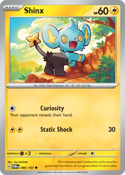 Shinx Pokemon card from Twilight Masquerade, card number 66