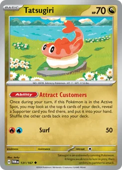 Tatsugiri Pokemon card from Twilight Masquerade, card number 131