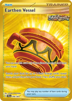 Earthen Vessel Pokemon card from Shrouded Fable, card number 96