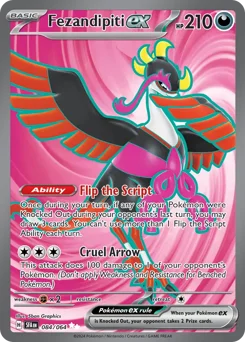 Fezandipiti ex Pokemon card from Shrouded Fable, card number 84