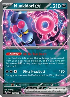 Munkidori ex Pokemon card from Shrouded Fable, card number 37