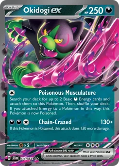 Okidogi ex Pokemon card from Shrouded Fable, card number 36