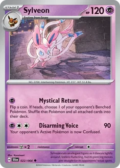 Sylveon Pokemon card from Shrouded Fable, card number 22