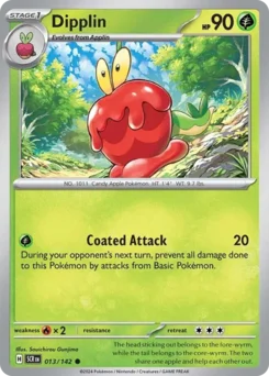 Dipplin Pokemon card from Stellar Crown, card number 13