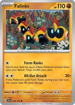 Falinks Pokemon card from Stellar Crown, card number 88