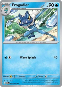 Frogadier Pokemon card from Stellar Crown, card number 40