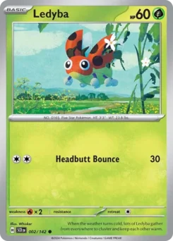 Ledyba Pokemon card from Stellar Crown, card number 2