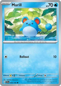 Marill Pokemon card from Stellar Crown, card number 33
