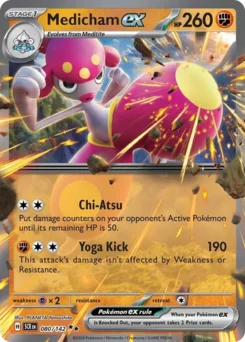 Medicham ex Pokemon card from Stellar Crown, card number 80