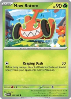 Mow Rotom Pokemon card from Stellar Crown, card number 8