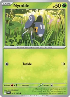 Nymble Pokemon card from Stellar Crown, card number 15