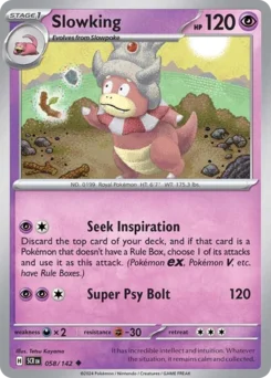 Slowking Pokemon card from Stellar Crown, card number 58