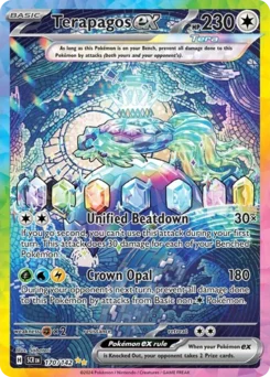 Terapagos ex Pokemon card from Stellar Crown, card number 170