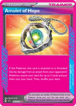 Amulet of Hope Pokemon card from Surging Sparks, card number 162