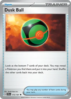 Dusk Ball Pokemon card from Surging Sparks, card number 175
