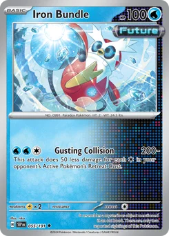 Iron Bundle Pokemon card from Surging Sparks, card number 55