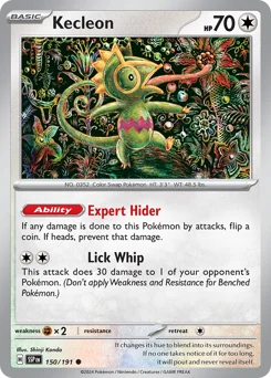 Kecleon Pokemon card from Surging Sparks, card number 150