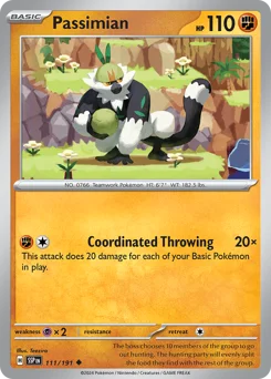 Passimian Pokemon card from Surging Sparks, card number 111