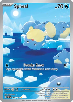 Spheal Pokemon card from Surging Sparks, card number 199