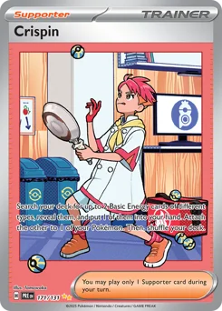 Crispin Pokemon card from Prismatic Evolutions, card number 171