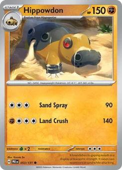 Hippowdon Pokemon card from Prismatic Evolutions, card number 53
