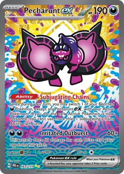 Pecharunt ex Pokemon card from Prismatic Evolutions, card number 163