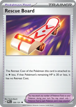 Rescue Board Pokemon card from Prismatic Evolutions, card number 126