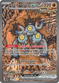 Sandy Shocks ex Pokemon card from Prismatic Evolutions, card number 159