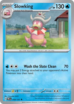 Slowking Pokemon card from Prismatic Evolutions, card number 19
