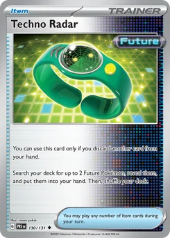 Techno Radar Pokemon card from Prismatic Evolutions, card number 130