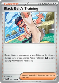 Black Belt's Training Pokemon card from Journey Together, card number 143