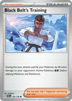 Black Belt's Training Pokemon card from Journey Together, card number 145