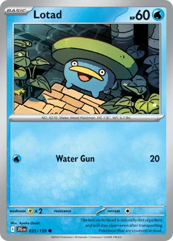 Lotad Pokemon card from Journey Together, card number 35