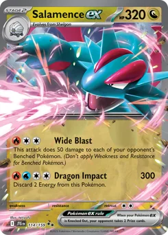 Salamence ex Pokemon card from Journey Together, card number 114