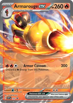 Armarouge ex Pokemon card from Scarlet & Violet Black Star Promos, card number 105