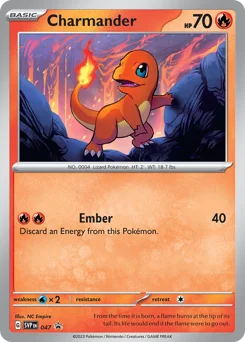 Charmander Pokemon card from Scarlet & Violet Black Star Promos, card number 47