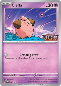 Cleffa Pokemon card from Scarlet & Violet Black Star Promos, card number 37