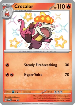 Crocalor Pokemon card from Scarlet & Violet Black Star Promos, card number 80
