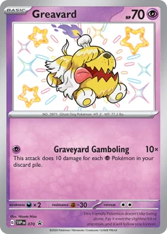Greavard Pokemon card from Scarlet & Violet Black Star Promos, card number 70