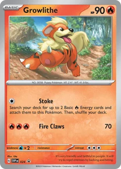 Growlithe Pokemon card from Scarlet & Violet Black Star Promos, card number 24