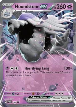 Houndstone ex Pokemon card from Scarlet & Violet Black Star Promos, card number 162