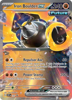 Iron Boulder ex Pokemon card from Scarlet & Violet Black Star Promos, card number 147