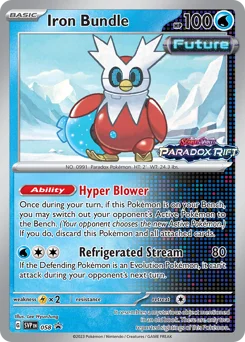 Iron Bundle Pokemon card from Scarlet & Violet Black Star Promos, card number 58