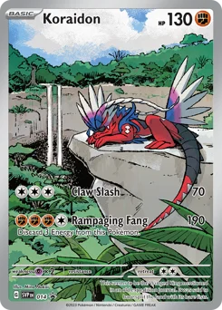 Koraidon Pokemon card from Scarlet & Violet Black Star Promos, card number 14