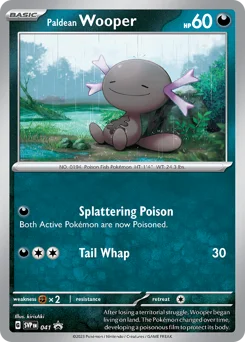 Paldean Wooper Pokemon card from Scarlet & Violet Black Star Promos, card number 41