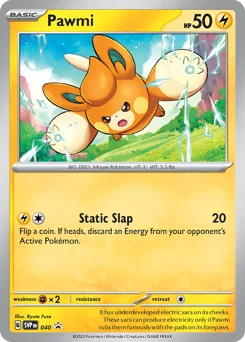 Pawmi Pokemon card from Scarlet & Violet Black Star Promos, card number 40