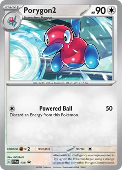 Porygon2 Pokemon card from Scarlet & Violet Black Star Promos, card number 138